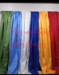 Single pane Plain Window Curtain geena silk fabric
