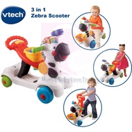 Vtech 3 in 1 zebra scooter push walker ride on used