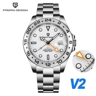 PAGANI DESIGN GMT Watch Automatic Mechanical Watch Stainless Steel Luxury Sapphire 100m Waterproof C