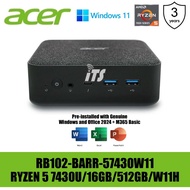 Acer Revo Box RB102 Mini PC (R3 5400U/8GB, R5 7430U/16GB D4/512GB/WiFi/W11H)