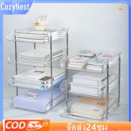 A4/A3 Document Tray Transparent Storage Shelf Eksa File Stackable Drawer A4 Size
