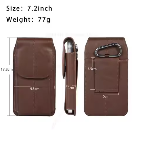 Phone Leather Case For Samsung S26 Edge S25 Ultra Holster Phone Pouch For Galaxy S25FE S26 S24 Ultra