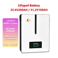 48V 100Ah 200Ah Lifepo4 Battery Pack 51.2V 5KWH 100% Capacity with RS485 CAN Communication for Energ