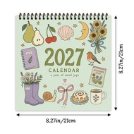 1pc 2027 Wall Calendar Country Floral Theme 12-month Monthly Planner Perfect Gift For Birthdays Chri