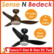 Fanco B-Star / F-Star DC Ceiling Fan come with LED and Remote Control