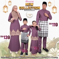 [DHIA] MAGENTA - Dhia Raya Sedondon Baju Kurung Moden | Riau | Baju Melayu Dewasa & Kids |