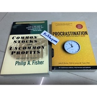 English Book common stocks and uncommon profits by Philip a.fisher procrastination why you do it Jan