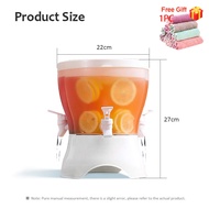 5L Rothable large capacity drink separator design with faucet cold kettle with a mouth home homemade beverage barrel drink kettle，dispenser for Making Juices 冰水壶 rotatable water dispenser bekas air balang jug air