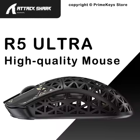 ATTACK SHARK R5 Ultra Wireless Gaming Mouse 39g Lightweight Carbon Fiber 8K Polling PAW3950MAX 42000
