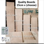 5 pcs - 1/4 Plywood 25cm x (choose)