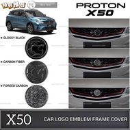 AMAZING PROTON X50 FRONT CAR LOGO EMBLEM FRAME COVER PNP PROTON LOGO BADGE DECAL GARNISH ACCESSORIES