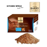 Cacao Barry Paillete Feuilletine Biskut crunch light Biscuit crispy Inti Tapak kuda topping crunchy 