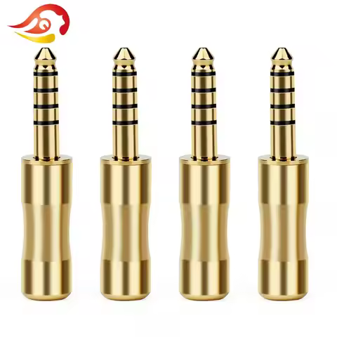 QYFANG 1pcs 4.4mm Plug Audio Jack 5 Pole HiFi Earphone NW-WM1Z/A Solder Wire Connector Headphone Spl