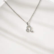 Ar-Kang Collection (AKN814) สร้อยคอเงินแท้ จี้สัญลักษณ์ประจำราศี 12 ราศี ประดับ CZ ชุบ Rhodium และชุ