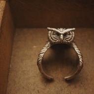 925純銀 貓頭鷹戒指 (MW R1030)