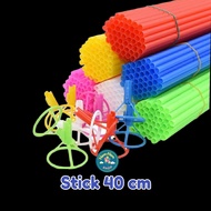 Large balloon stick 40cm balloon stick/ colorful stick foil balloon