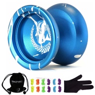 MAGICYOYO Professional Shark Honor N12 Spinning Yoyo,Sand Blasted Finish Yo-yo with 12 Yoyo Strings+