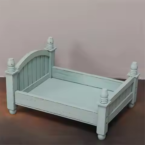 Baby Small Photography Bed Photo Studio Photography Props Newborn Small Wooden Crib for Baby Boys Gi