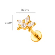 (L62) F136L TITANIUM STEEL BARBEL PIERCING EARRINGS | HELIX LOBE UPPERLOBE FLAT CONCH