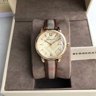 BURBERRY 經典格紋真皮錶帶女士手錶 附盒子 禮品袋