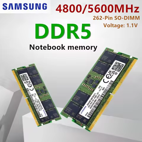 SAMSUNG DDR5 memory module 8GB 16GB 4800MHz 5600mHz Voltage: 1.1V 262 Pin SO-DIMM for Notebook RAM