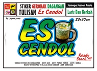 STIKER KACA GEROBAK TULISAN ES CENDOL