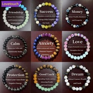 LOVETOUCH Triple Element Emotion Bracelet Natural Stone Energy Crystal Healing Emotional Balance Dai