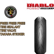 ☈▬✓Pirelli Diablo Rosso Corsa 2 17" By Takara Tires (Free Tire Sealant, Tire Valve And Takara Sticke