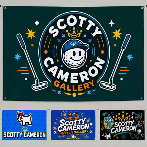 Brand Scotty Cameron Flags Flags Minimalist Fabric Outdoor Garden Banner Hanging Sign for Shop Home 
