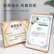 A3A4Photo Frame Honor Certificate Frame Mounting Frame Solid Wood Award Certificate Authorization Pl