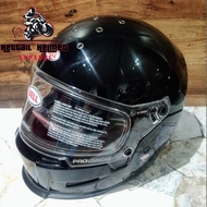 Helm Full Face Bell Bullit Eliminator Black Gloss Helm Retro Vintage
