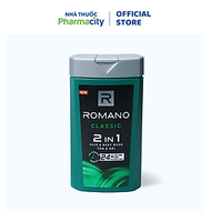 Sữa tắm gội cao cấp 2in1 Romano Classic dành cho nam (180g)