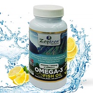 Zoytron Omega 3 Fish Oil 2000mg (Omega-3 1200 mg), Halal, Fish Gelatin, Lemon Flavored Oil, from...