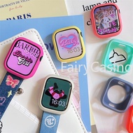 Cute Candy Color Liquid Silicone Protective Case For Apple Watch SE Cover Series 9 8 7 6 5 Bumper 49mm 41mm 45mm 44mm 38mm 42 40 Soft Shell