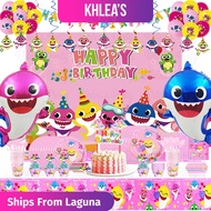 Baby Shark Girl Pink Birthday Party Theme Decorations Balloons