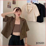 [Real Photo] 8-Colors Women Korean Fashion Short-Sleeved Blazer Top