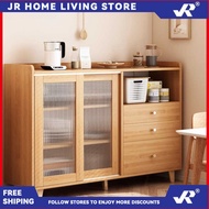 JR Kitchen Cabinet Japanese Style Solid Wood Dining Room Drawer Cabinet Home Kitchen Storage Bowls A