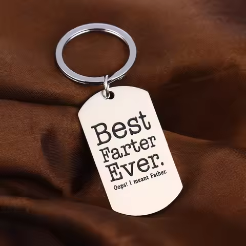 Metal Father's Day Keychain Gift Best Farter Ever Oops I Meant Father Birthday Christmas Gifts For D