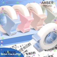AMBER Invisible Tape, Transparent Tearable Masking Tape, Creative Writable Correction Tape School Of