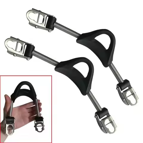 2PCS Scuba Diving Stainless Steel Spring Fin Straps for standard Fins Diver Heel Straps gear