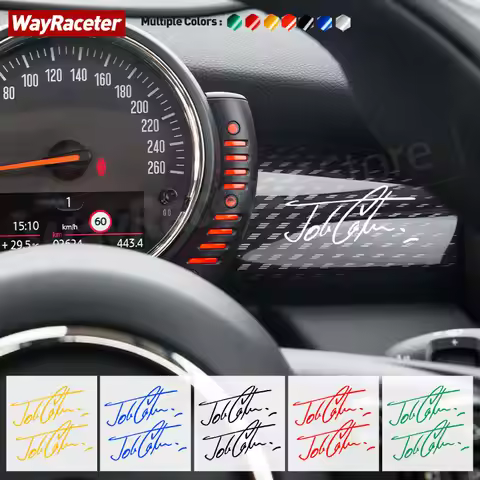 2 Pcs Interior Dashboard John Cooper Signature Sticker Vinyl Decal For MINI JCW R56 R57 F55 F56 F57