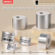 NIIMBOT M2 Matte Silver Label Stickers, Silver Classification Labels for Office/Product Equipment
