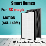 For SK magic MOTION Air Purifier (ACL-140M) Replacement HEPA Filter and Deodorizing Filter