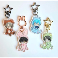 Nitro + Chiral Chibi Keychains | Slow Damage Towa | Dramatic Murder Aoba | Togainnu no Chi Akira | S
