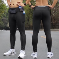 Mens Compression Running Pants Cycling Long Leggings Outdoor Sports Basketball Fitness Guys Gym Ridi