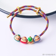((Dragon Boat Festival Multicolored Rope Bracelet) (Hand-woven Hand Rope Men Women Accessories) Sand