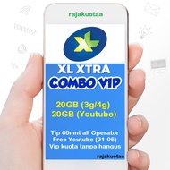 perdana/PAKET DATA INTERNET XL, KUOTA XTRA COMBO VIP 40GB