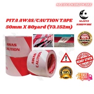 (HIGH QUALITY) 3' x 80YARDS (73.152M) CAUTION TAPE NON-ADHESIVE BARRIER/ WARNING TAPE / PITA AWAS (R