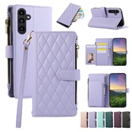 multifunction Zipper Wallet Flip Case For Samsung Galaxy A13 A32 A52 A33 A53 A22 A72 5G  Luxury Magn