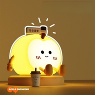 Sleeping Light Apple Happy Night Light Bedside Timing with Sleeping Atmosphere Bracket Night Light B
